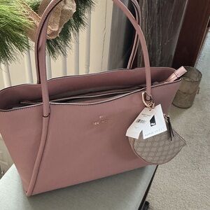 Nine West Blush Pink Tote with Coin Pouch